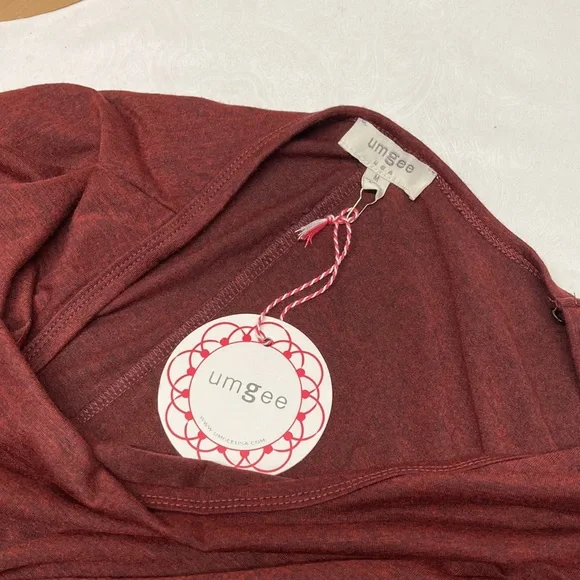 Umgee | Long Sleeve Burgundy Top, Side Knot Detail, Sz Med - Picture 6 of 10